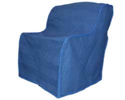 (Fitted Chair Cover with Blue Binding)